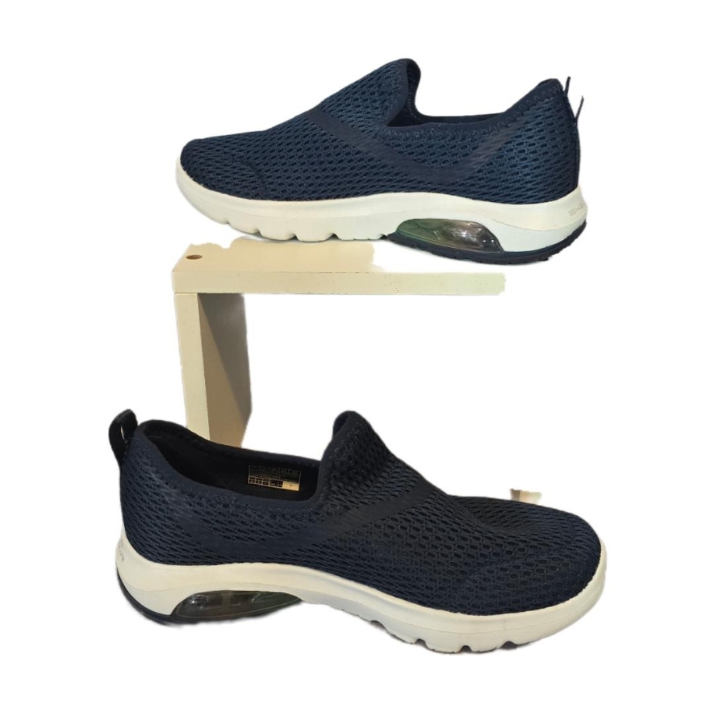Skechers Navy Blue Slip-On Athletic Sneakers with White Midsole